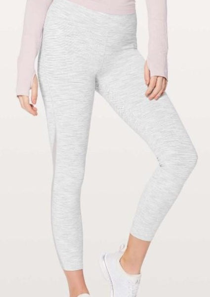 LULULEMON $98.00 Train Times 7/8 Pant *25" in Wee Are From Space Nimbus Battleship / Ice Grey Size 4