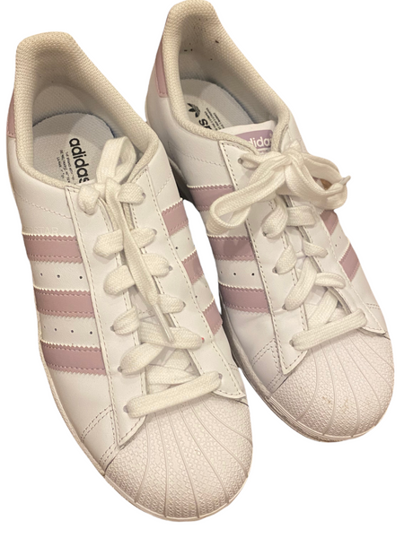 ADIDAS $120.00 Superstar Sneakers in Cloud White and Magic Mauve Size 7.5
