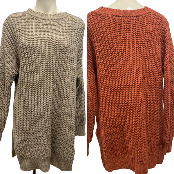 ZENANA PREMIUM Thick Knit Sweater Dress / Tunic Size Medium M (Can fit a large) - 2 Colour Options