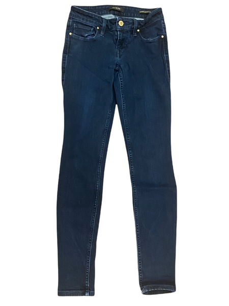 GUESS Dark Denim, Power Skinny Low-Rise Stretch Jeans Size 24 (Regular Length)