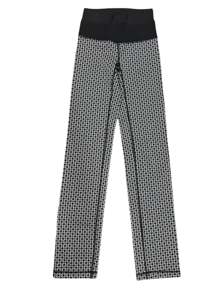 LULULEMON $108.00 Straight-Up Pant in Tri Geo Silver Spoon Black